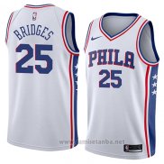 Camiseta Philadelphia 76ers Mikal Bridges #25 Association 2018 Blanco