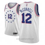 Camiseta Philadelphia 76ers T.j. Mcconnell #12 Earned 2018-19 Gris