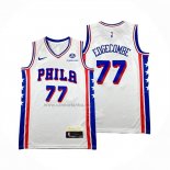Camiseta Philadelphia 76ers V.J. Edgecombe NO 77 Association 2025-26 Blanco