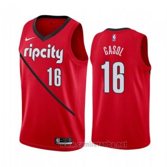 Camiseta Portland Trail Blazers Blazers Pau Gasol #16 Earned 2019 Rojo