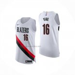 Camiseta Portland Trail Blazers Hansen Yang NO 16 Association Authentic 2025-26 Blanco