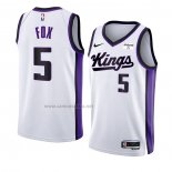 Camiseta Sacramento Kings De'Aaron Fox #5 Association 2023-24 Blanco