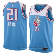 Camiseta Sacramento Kings Deyonta Davis #21 Ciudad 2018 Azul