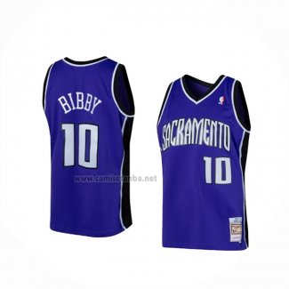 Camiseta Sacramento Kings Mike Bibby #10 Mitchell & Ness 2002-03 Violeta