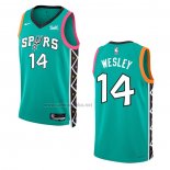 Camiseta San Antonio Spurs Blake Wesley #14 Ciudad 2022-23 Verde