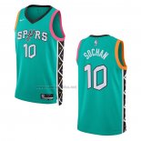 Camiseta San Antonio Spurs Jeremy Sochan #10 Ciudad 2022-23 Verde