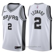 Camiseta San Antonio Spurs Kawhi Leonard #2 2017-18 Blanco