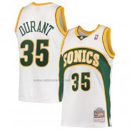 Camiseta Seattle SuperSonics Kevin Durant #35 Mitchell & Ness 2007-08 Blanco