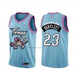 Camiseta Toronto Raptors Fred Vanvleet #23 Ciudad 2020-21 Rosa Azul