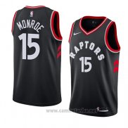 Camiseta Toronto Raptors Greg Monroe #15 Statement 2018 Negro