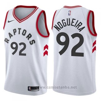 Camiseta Toronto Raptors Lucas Nogueira #92 Association 2017-18 Blanco