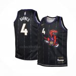 Camiseta Toronto Raptors Scottie Barnes #4 Ciudad 2024-25 Negro