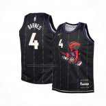 Camiseta Toronto Raptors Scottie Barnes #4 Ciudad 2024-25 Negro
