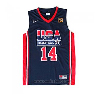 Camiseta USA 1992 Charles Barkley #14 Negro