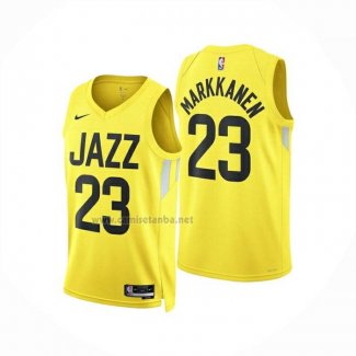 Camiseta Utah Jazz Lauri Markkanen NO 23 Icon 2024-25 Amarillo