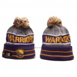 Gorro Beanie Golden State Warriors Violeta Gris