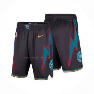 Pantalone Detroit Pistons Ciudad 2025-26 Negro