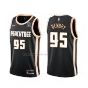 Camiseta Atlanta Hawks Deandre' Bembry #95 Ciudad 2019-20 Negro