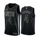 Camiseta Brooklyn Nets Edmond Sumner #4 Statement 2022-23 Negro