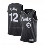 Camiseta Brooklyn Nets Joe Harris #12 Earned 2020-21 Negro