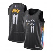 Camiseta Brooklyn Nets Kyrie Irving #11 Ciudad 2020-21 Negro