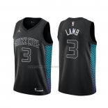 Camiseta Charlotte Hornets Jeremy Lamb #3 Ciudad Negro