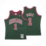 Camiseta Chicago Bulls Derrick Rose #1 Mitchell & Ness 2008-09 Verde2