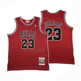 Camiseta Chicago Bulls Michael Jordan NO 23 Autentico 1997-98 Rojo