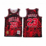 Camiseta Chicago Bulls Michael Jordan NO 23 Mitchell & Ness 1995-96 Negro Rojo