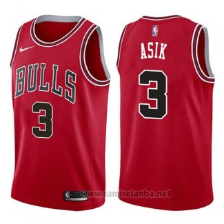 Camiseta Chicago Bulls Omer Asik #3 Icon 2017-18 Rojo