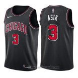 Camiseta Chicago Bulls Omer Asik #3 Statement 2017-18 Negro