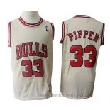 Camiseta Chicago Bulls Scottie Pippen #33 Retro Crema