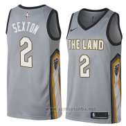 Camiseta Cleveland Cavaliers Collin Sexton #2 Ciudad 2018 Gris