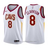 Camiseta Cleveland Cavaliers Jordan Clarkson #8 Association 2017-18 Blanco