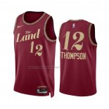 Camiseta Cleveland Cavaliers Tristan Thompson #12 Ciudad 2023-24 Rojo