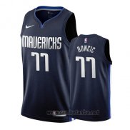 Camiseta Dallas Mavericks Luka Doncic #77 Statement 2019-20 Azul