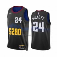 Camiseta Denver Nuggets Jalen Pickett #24 Ciudad 2023-24 Negro