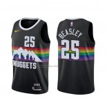 Camiseta Denver Nuggets Malik Beasley #25 Ciudad 2019-20 Negro