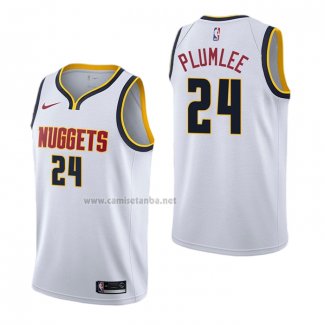 Camiseta Denver Nuggets Mason Plumlee #24 Association Blanco