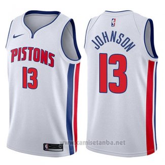Camiseta Detroit Pistons Brice Johnson #13 Association 2017-18 Blanco
