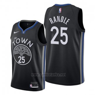 Camiseta Golden State Warriors Chasson Randle #25 Ciudad 2020 Negro