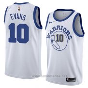 Camiseta Golden State Warriors Jacob Evans #10 Hardwood Classic 2018-19 Blanco