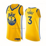 Camiseta Golden State Warriors Jordan Poole #3 Statement Autentico 2022 Oro