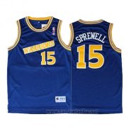 Camiseta Golden State Warriors Latrell Sprewell #15 Retro Azul