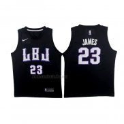Camiseta LBJ Los Angeles Lakers Lebron James #23 Negro