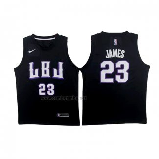 Camiseta LBJ Los Angeles Lakers Lebron James #23 Negro