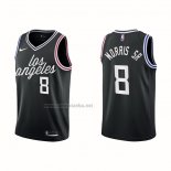 Camiseta Los Angeles Clippers Marcus Morris Sr. #8 Ciudad 2022-23 Negro
