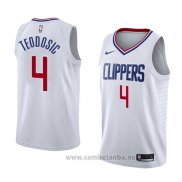 Camiseta Los Angeles Clippers Milos Teodosic #4 Association 2018 Blanco