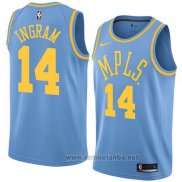 Camiseta Los Angeles Lakers Brandon Ingram #14 Classic 2017-18 Azul