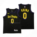 Camiseta Los Angeles Lakers Kyle Kuzma #0 Ciudad 2019-20 Negro